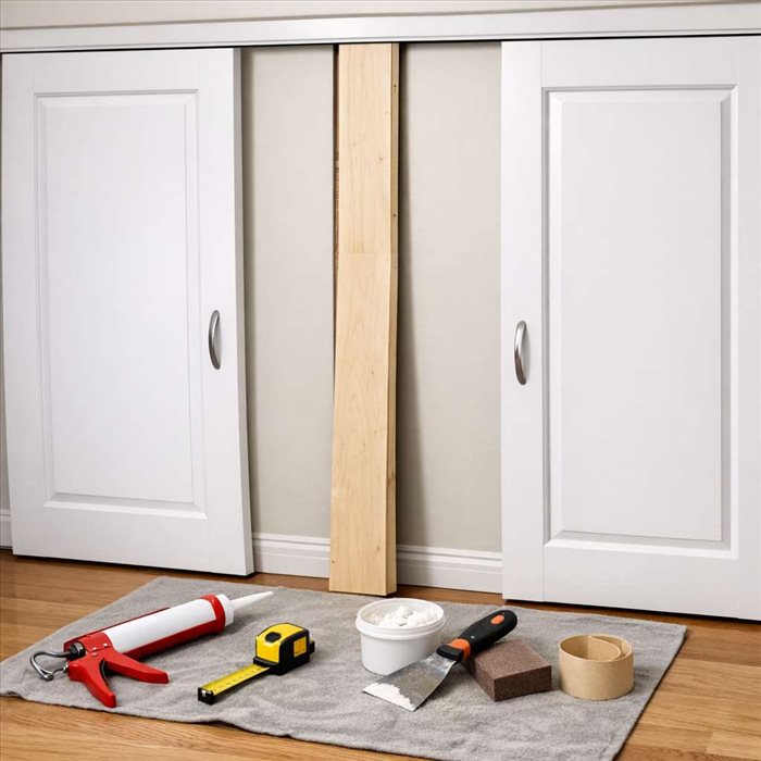Combler un jour entre deux portes de placard : solutions faciles