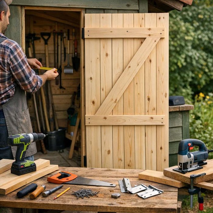 Fabriquer une porte sur mesure pour abri de jardin | Guide simple