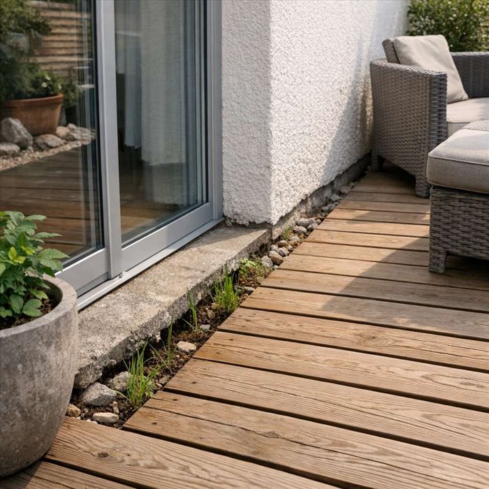 Combler un espace entre terrasse et façade : solutions durables