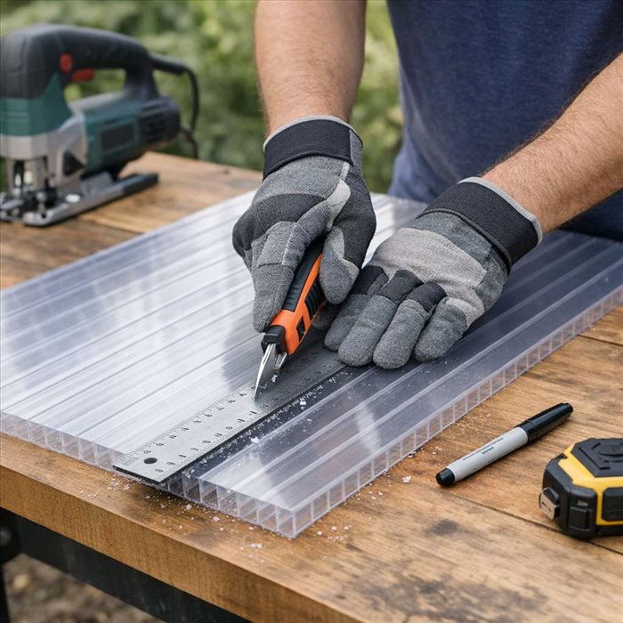 Comment couper une plaque de polycarbonate alvéolaire | Guide