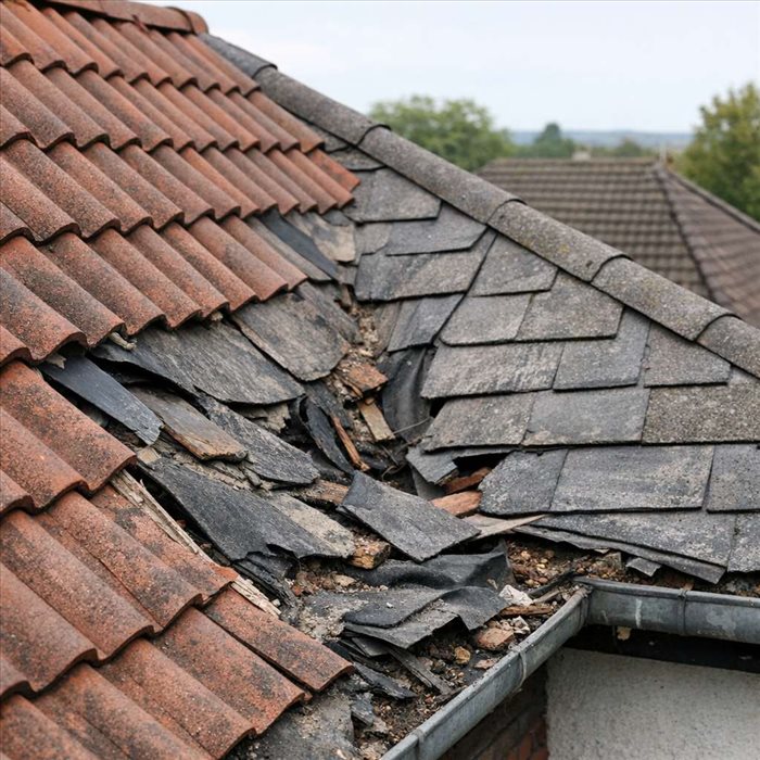 Reconnaître une panne ventrière sur une toiture : signes et risques