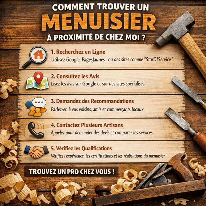 Comment trouver un menuisier à proximité de chez moi ?