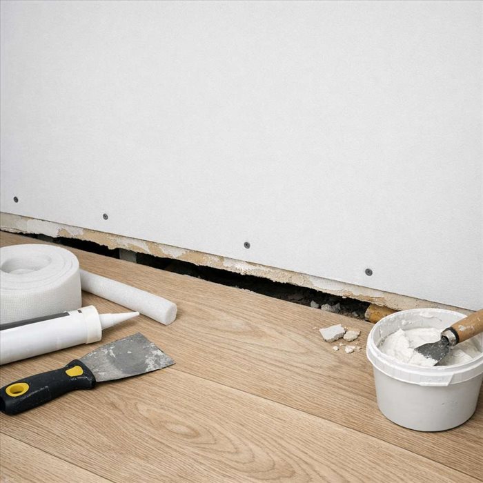 Comment combler un espace sous une cloison en placo ? Solutions