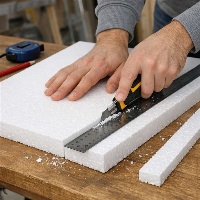Découper une plaque de polystyrène proprement : méthode facile