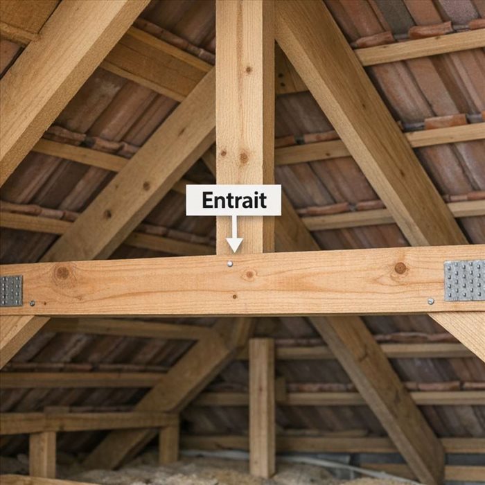 Entrait de toiture : rôle, fonctionnement et conseils