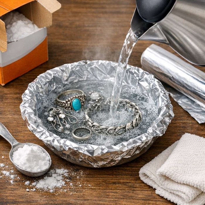 Comment nettoyer des bijoux en argent avec du papier aluminium ?