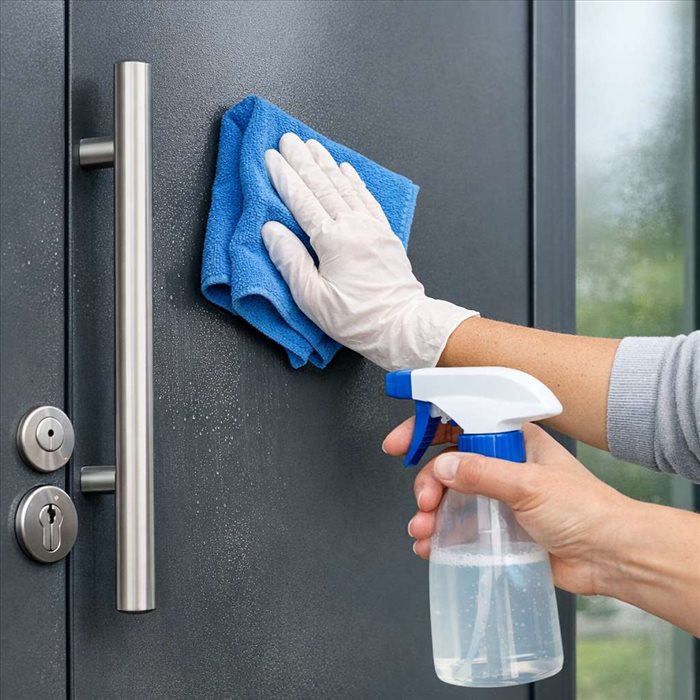 Nettoyer une porte en aluminium : méthode simple et durable