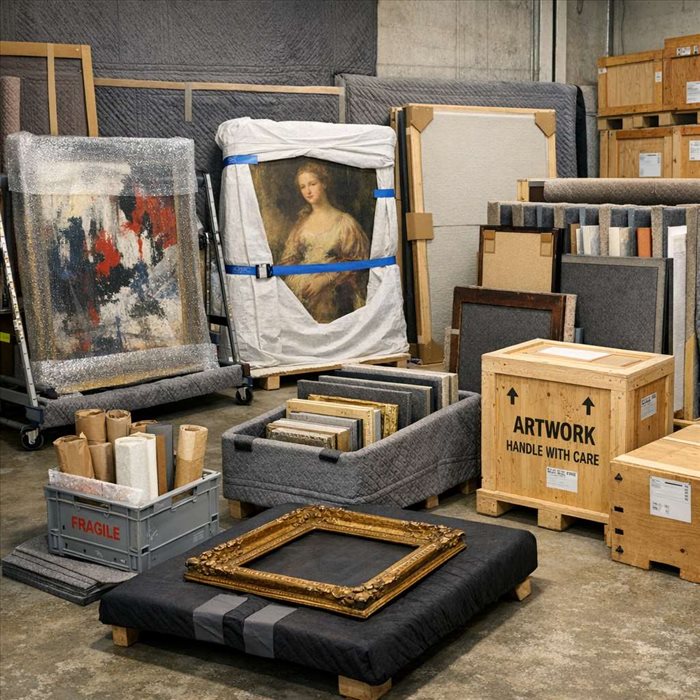 Stockage temporaire d’œuvres d’art : guide avant exposition