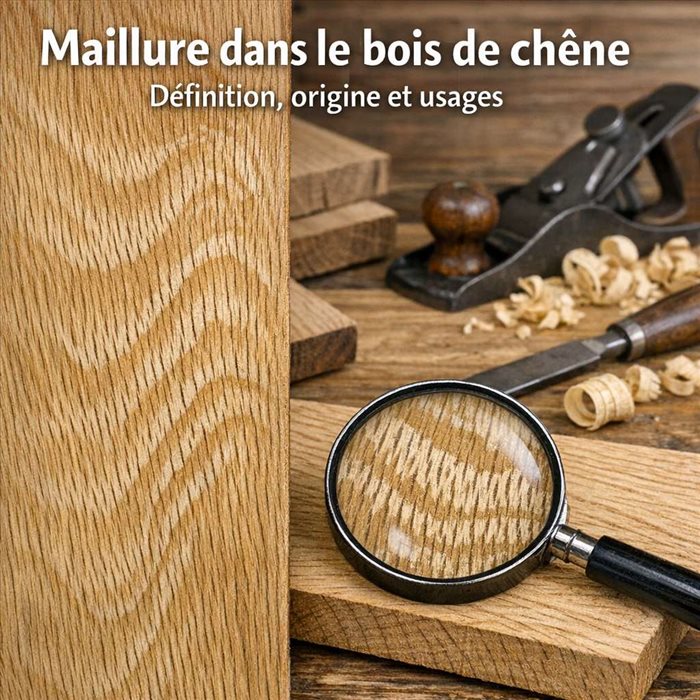 Maillure dans le bois de chêne : définition et usages en menuiserie