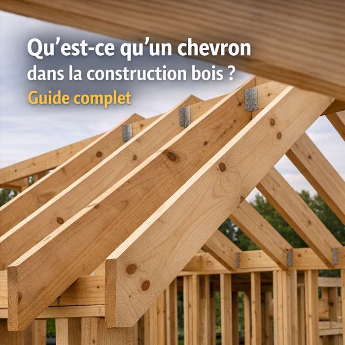 Chevron en construction bois : rôle, dimensions et pose